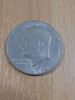 Silver Dollar 1972 with Eisenhower used