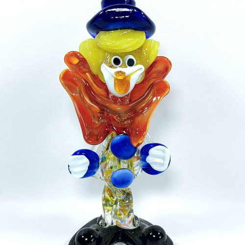 Murano Venetian Art Glass Clown Figurine 21cm H. like new