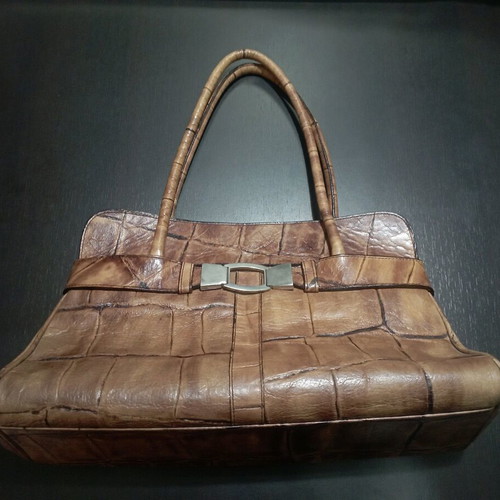 Elmani leather women's bag used, brown handbag