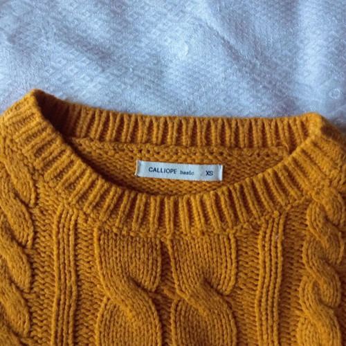 Calliope Crop Sweater used multicolor orange XS