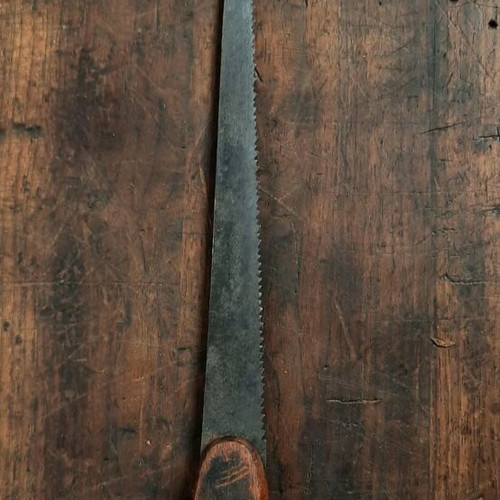 Vintage Compass Saw 50cm used, collectible woodworking tool 1920-1950