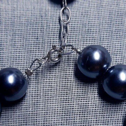 Etna bracelet with natural hematite and 925 silver, handmade