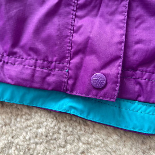 Karrimor windproof waterproof jacket used, purple and turquoise