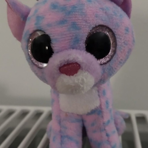 Ty Beanie Boos Cassidy Cat plush keychain like new