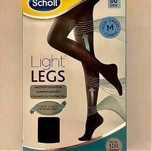 Scholl Light Legs 60 Den Graduated Compression Pantyhose Black