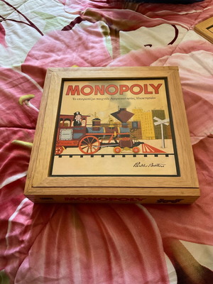 Monopoly collectible wooden board game used