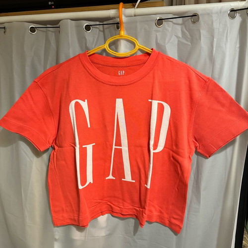 GAP Cropped T-shirt like new, coral red, cotton, XS