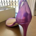 Bozikis purple metallic sandals size 40 new, 9 cm heel