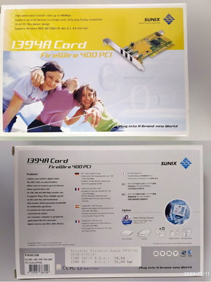 Firewire 1394A PCI card 3+1 ports new Sunix FW3010S