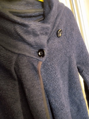 Wool coat used, blue, size S
