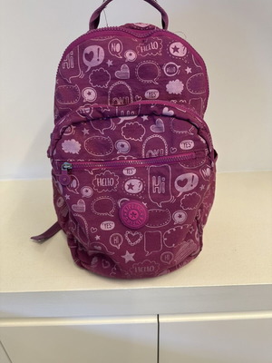 Kipling school bag like new with pencil case, purple color