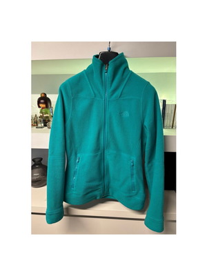 The North Face fleece jacket turquoise like new, size small