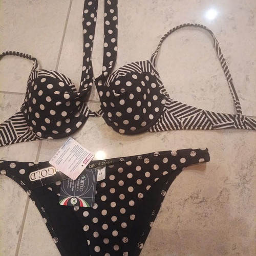 Women's swimsuit new, black and white, size S