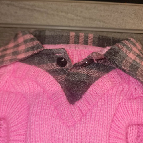 Lili pink dog sweater coat size S new