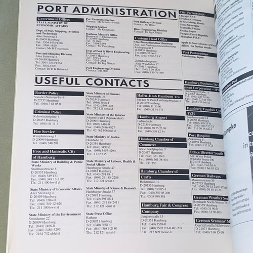 Vintage Port of Hamburg Guide 1993-1994 like new, collectible