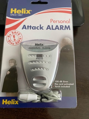 Personal attack alarm and torch new, unused