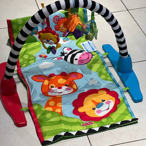 Fisher Price gym used with 2 rattles