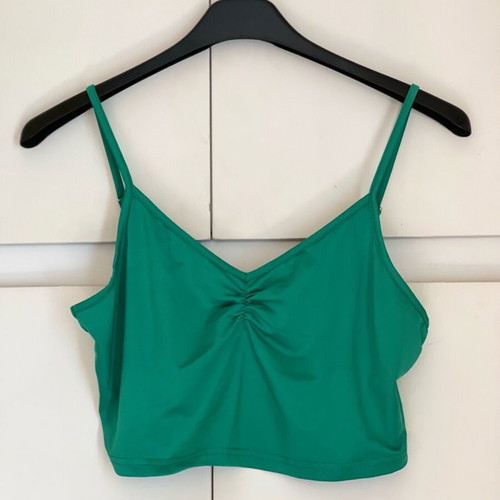 Shein green crop top tirante like new, size L