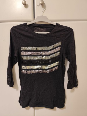 Zara μπλούζα με παγιέτες και μανίκια 3/4, μέγεθος S