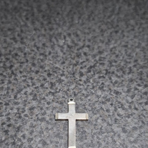 Silver Cross Pendant 950 with Embossed Star like new