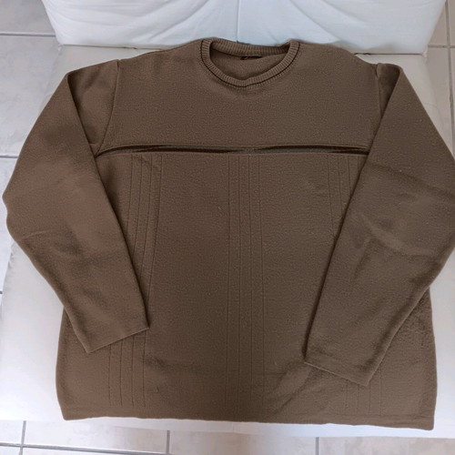 Men's wool sweater used, size L, beige