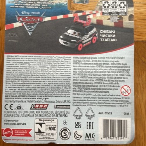 Disney Cars Chisaki Toy Car new, sealed