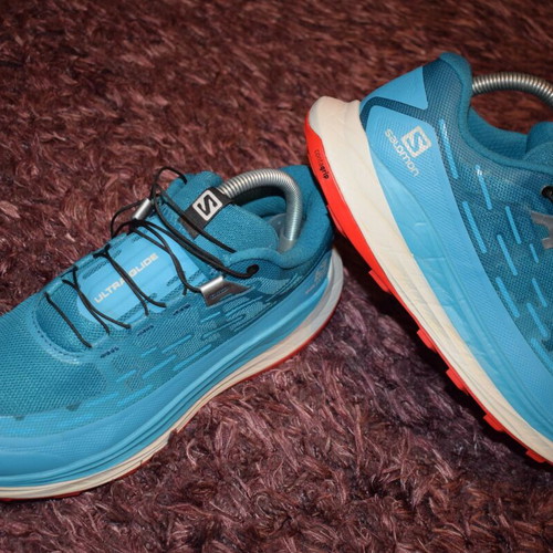 Salomon Ultra Glide trail running shoes like new, size 41.5, blue