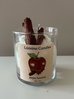 Candle with apple cinnamon scent new without tags