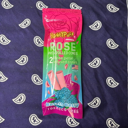 Honeypuff Rose Petal Pre-Rolled Cones Bussin Berry