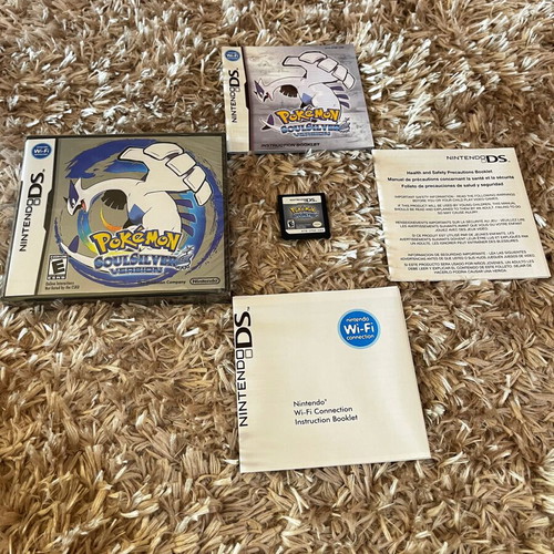 Nintendo DS Pokémon SoulSilver game, complete with manuals and custom case