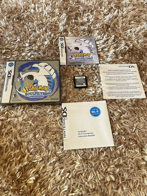 Nintendo DS Pokémon SoulSilver game, complete with manuals and custom case