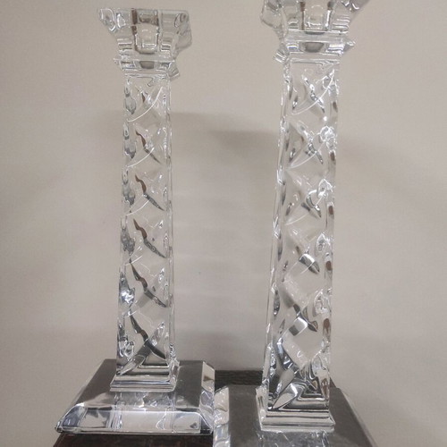 Rogaska crystal candlesticks new, set of 2, Monaco series