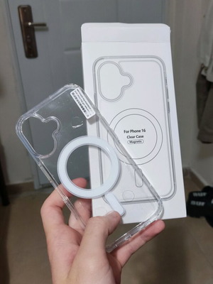 Iphone 16 magnetic case new, transparent