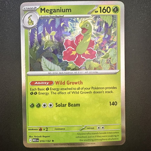 Meganium 010/132 Mega Evolution Holo Pokemon card