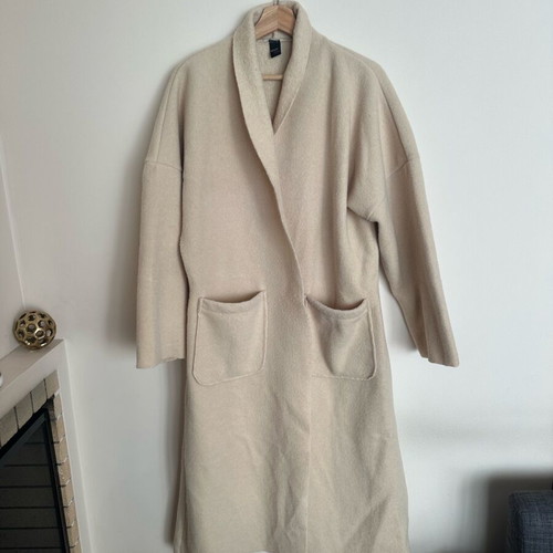 Long wool cardigan used, one size, beige
