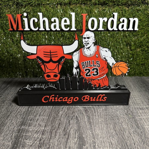 Michael Jordan Chicago Bulls 3D printed διακοσμητικό κατόπιν παραγγελίας