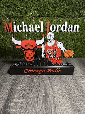 Michael Jordan Chicago Bulls 3D printed διακοσμητικό κατόπιν παραγγελίας