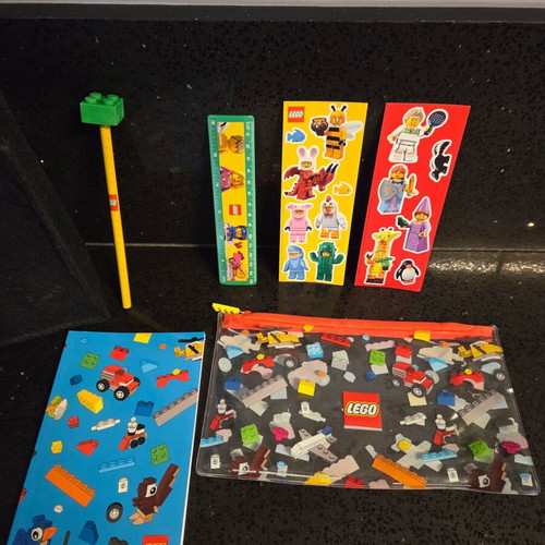 Lego stationery and bag new