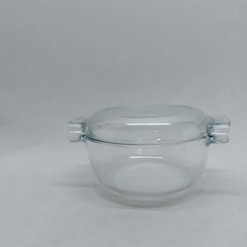 Pyrex glass dish with Corning France lid used 9.5x22x17.5cm