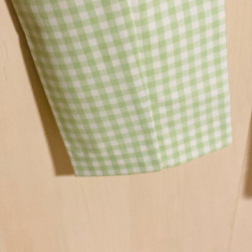Vichy pants Zara like new, white and green, high waist