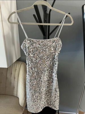 Mini dress H&M like new, silver, size XS
