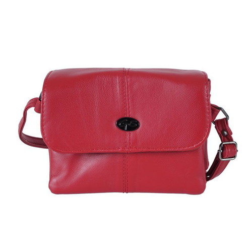 Leather women's handbag and shoulder bag red new