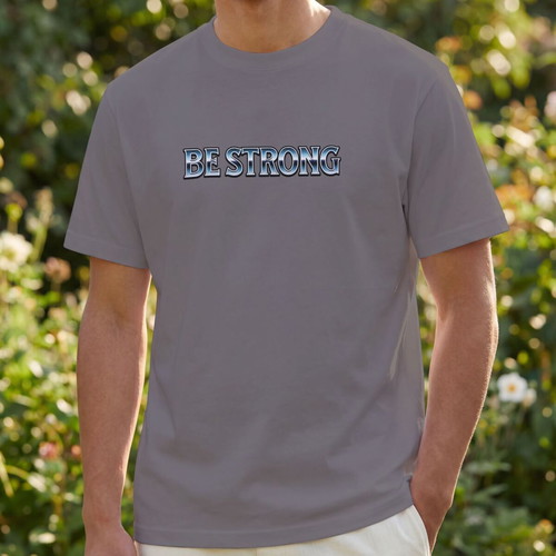 T-Shirt Dry Fit Be Strong new, grey, sizes M L XL