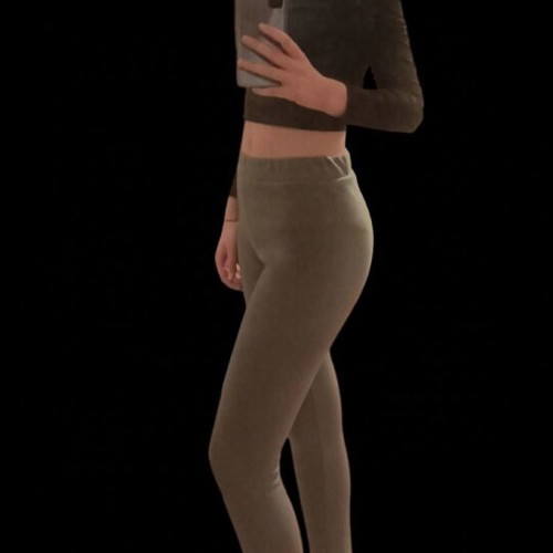 Grey fleece leggings like new