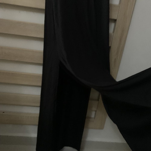 Long black dress one size new, summer with slits