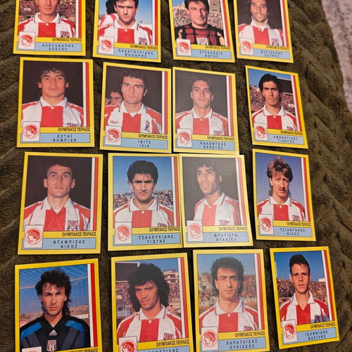 Panini Olympiakos Stickers 16 Pieces 1995 New