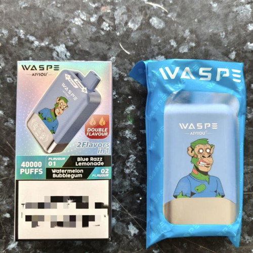 WASPE Vape 40000 Puffs with Dual Flavor and Smart Display new