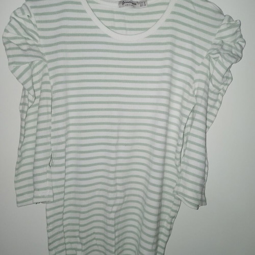 Striped blouse with three-quarter sleeves Stradivarius like new