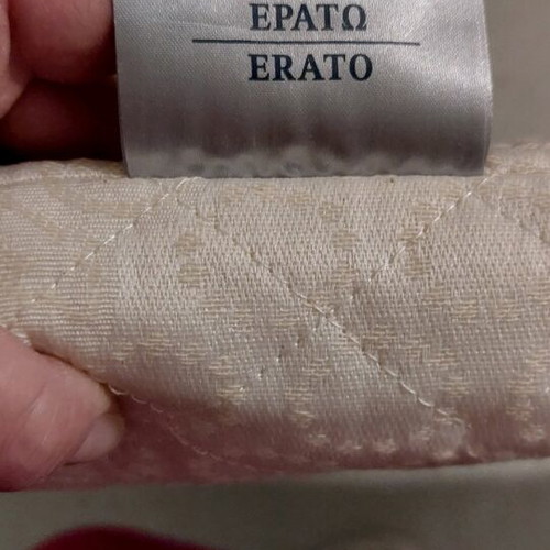 Chipolino gray baby cot used with Grecostrom mattress and mosquito net