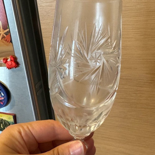Vintage crystal glass set like new, 5 types x 6 pieces